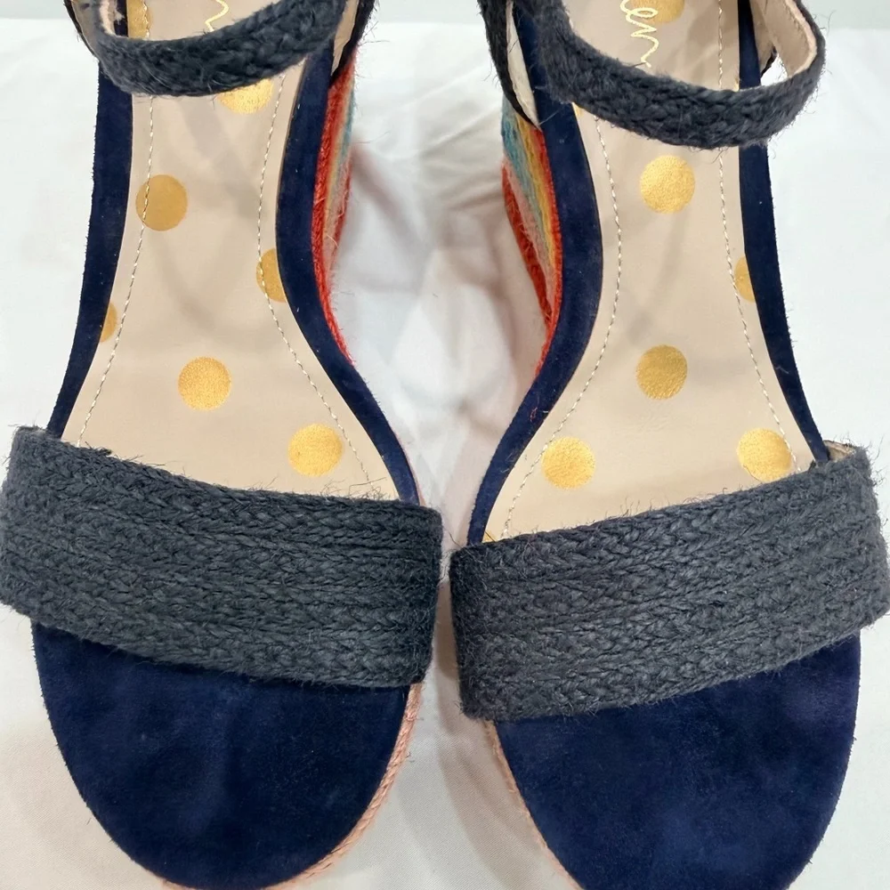Boden Lily Rainbow Espadrille Wedge Sandals Size 6 (EU 37) Platform Ankle Strap
